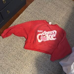 Red Sweatshirt with Large White Coca-Cola Logo
